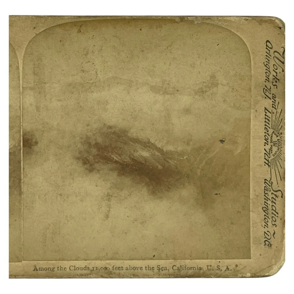 Underwood & Underwood Stereoview Among‎ the Clouds 11000 Ft California Antique